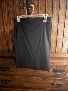 Halo Black Midi Pencil Skirt